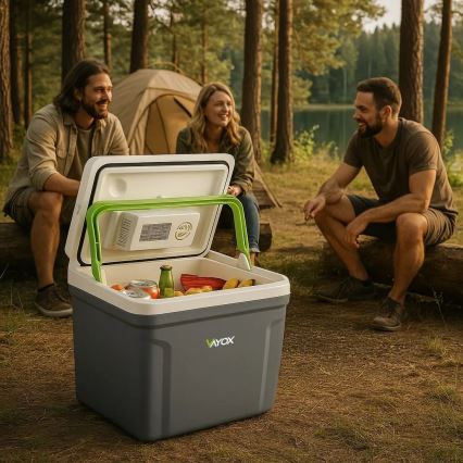 Nevera de viaje con función de calefacción 27 l 230V/12V/24V gris
