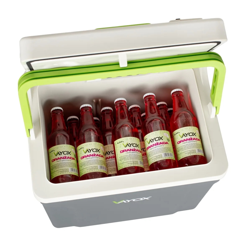 Nevera de viaje con función de calefacción 27 l 230V/12V/24V gris
