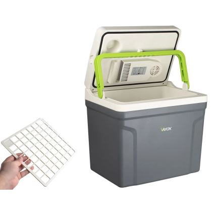 Nevera de viaje con función de calefacción 27 l 230V/12V/24V gris