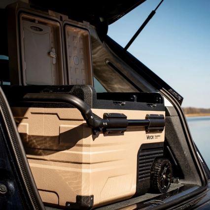 Nevera de viaje con pantalla LCD 39 l 230V/12V/24V marrón