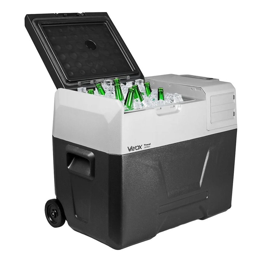 Nevera de viaje con pantalla LCD 40 l 230V/12V/24V negro