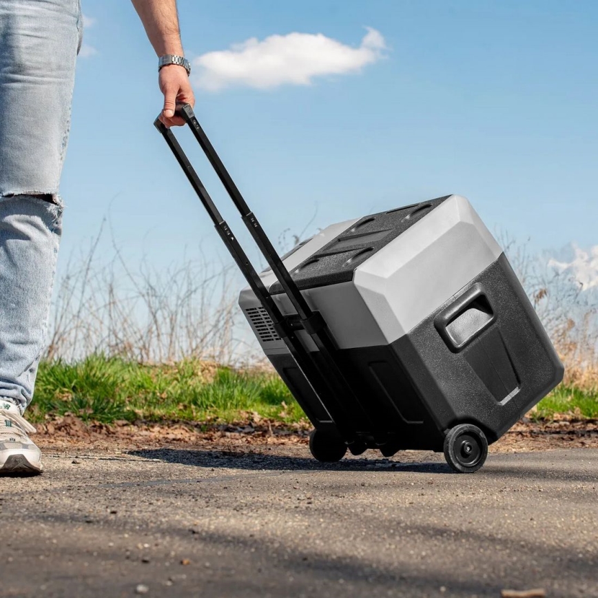 Nevera de viaje con pantalla LCD 40 l 230V/12V/24V negro