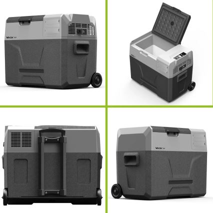 Nevera de viaje con pantalla LCD 40 l 230V/12V/24V negro