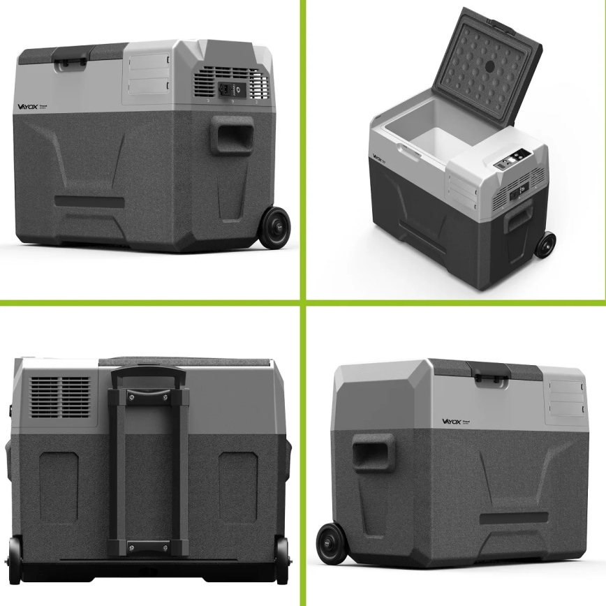 Nevera de viaje con pantalla LCD 40 l 230V/12V/24V negro