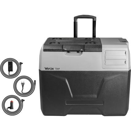 Nevera de viaje con pantalla LCD 40 l 230V/12V/24V negro