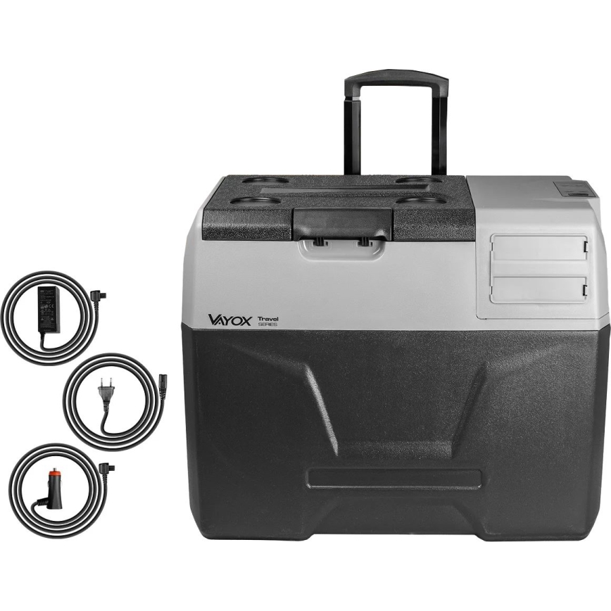 Nevera de viaje con pantalla LCD 40 l 230V/12V/24V negro