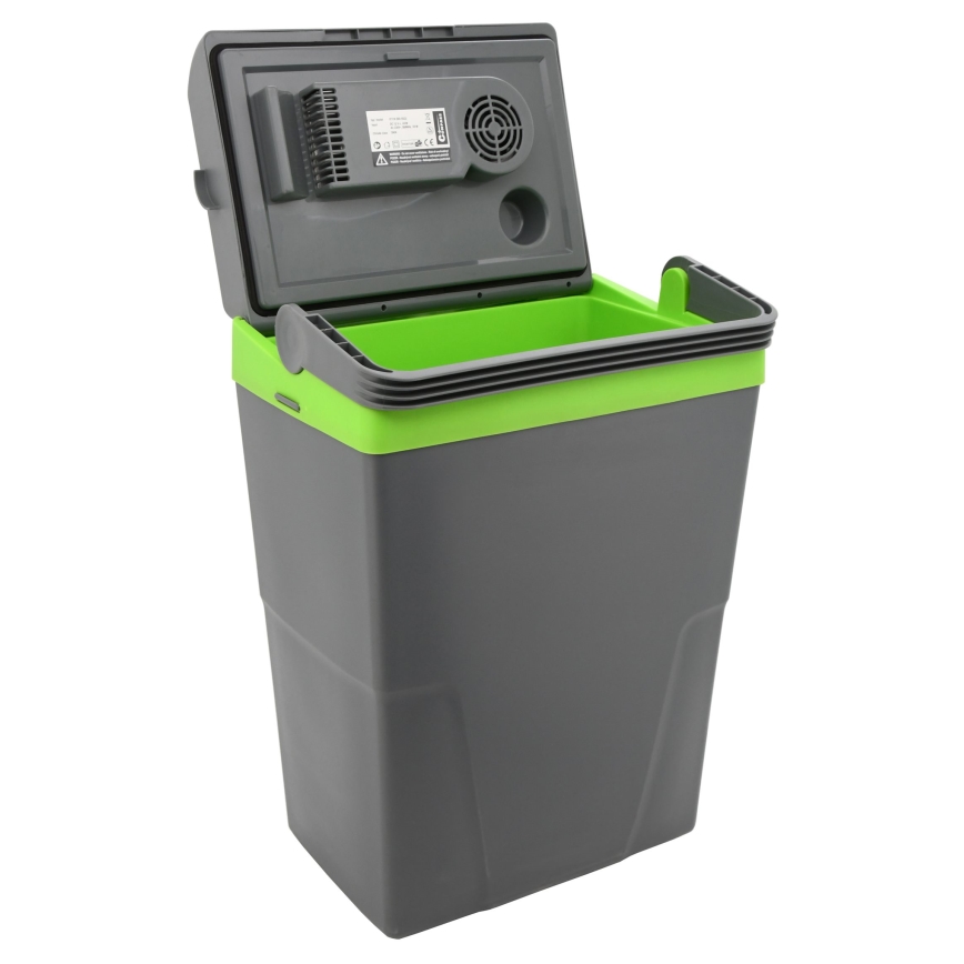 Nevera portátil para coche 22 l 55W/12V/230V gris/verde