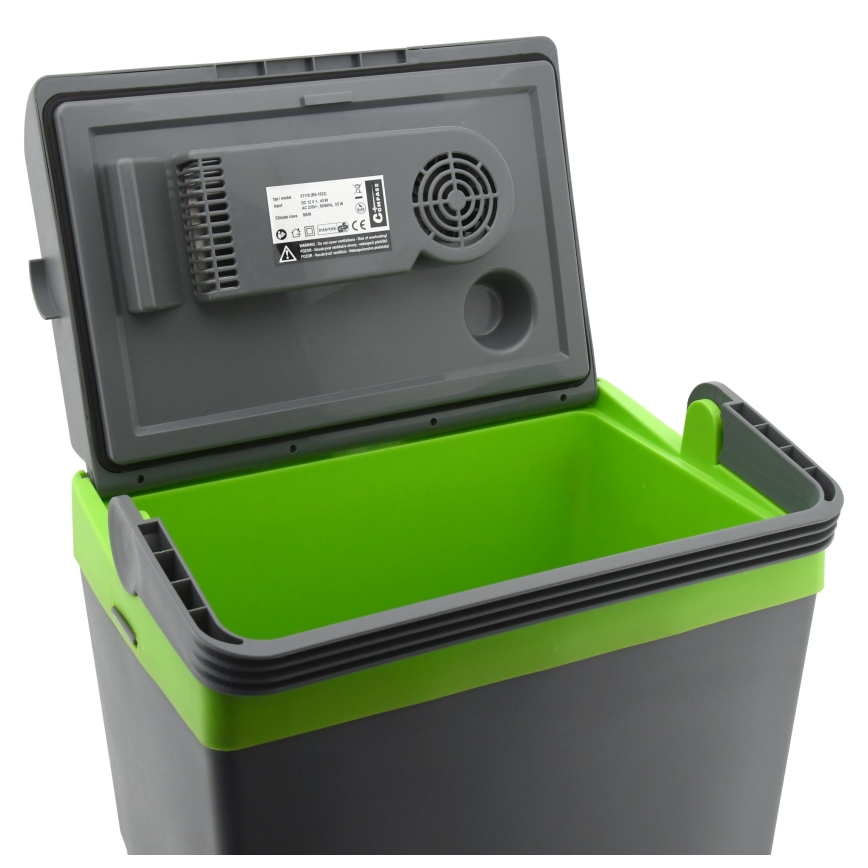 Nevera portátil para coche 22 l 55W/12V/230V gris/verde