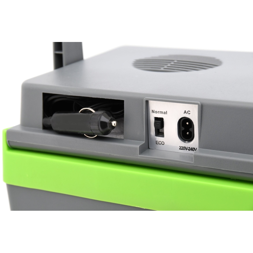 Nevera portátil para coche 22 l 55W/12V/230V gris/verde