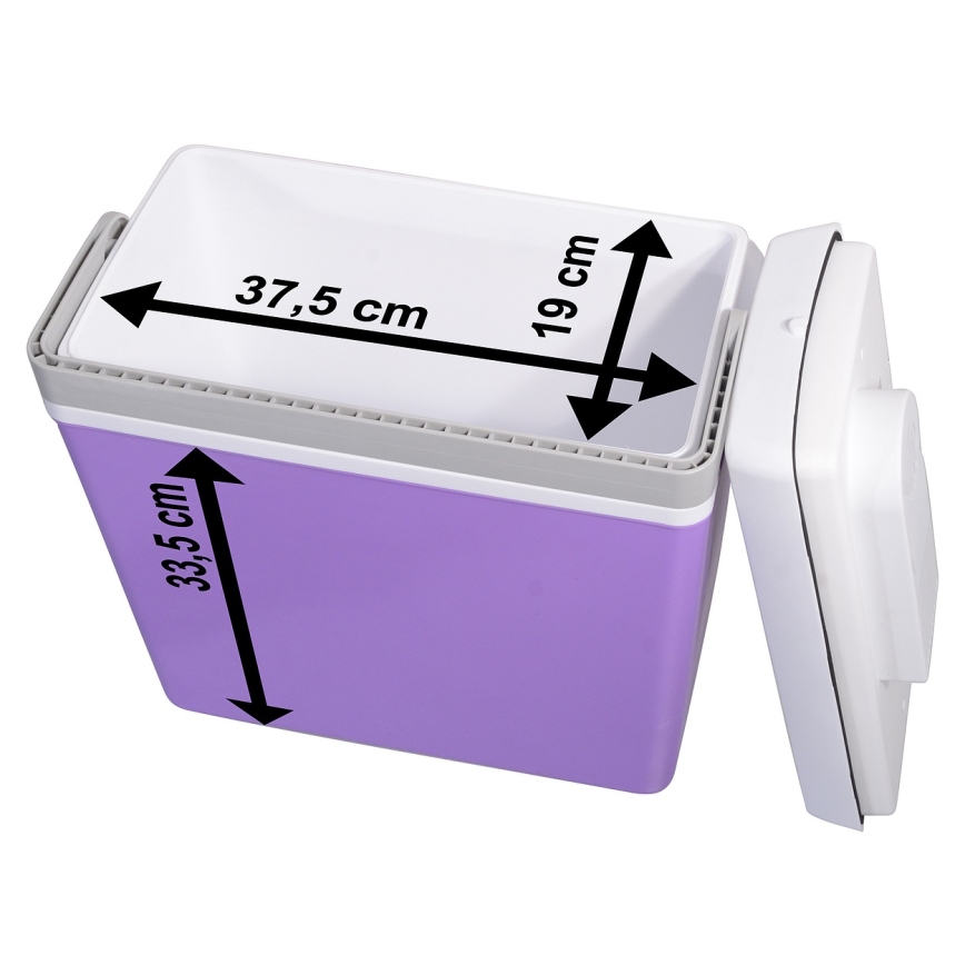 Nevera portátil para coche 23 l 55W/12V/230V púrpura/blanco