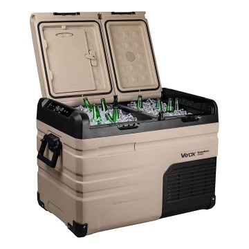 Nevera portátil para coche con pantalla LCD 39 l 230V/12V/24V marrón