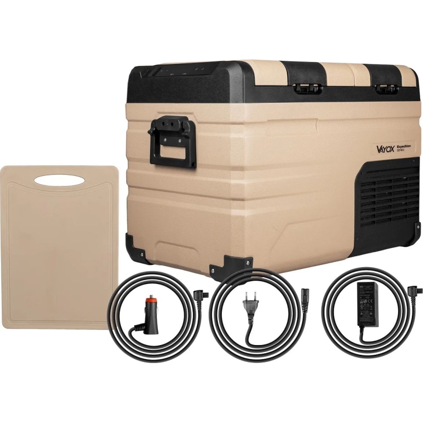 Nevera portátil para coche con pantalla LCD 39 l 230V/12V/24V marrón