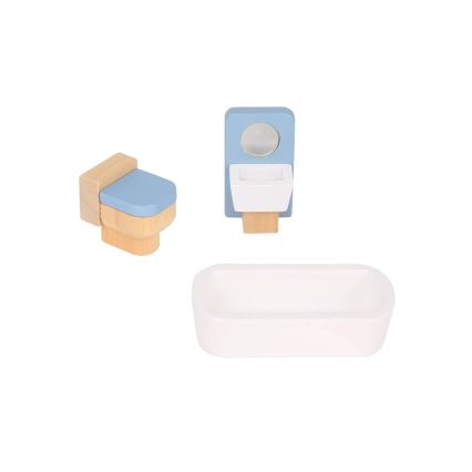 New Classic Toys - Casa de muñecas de madera roja