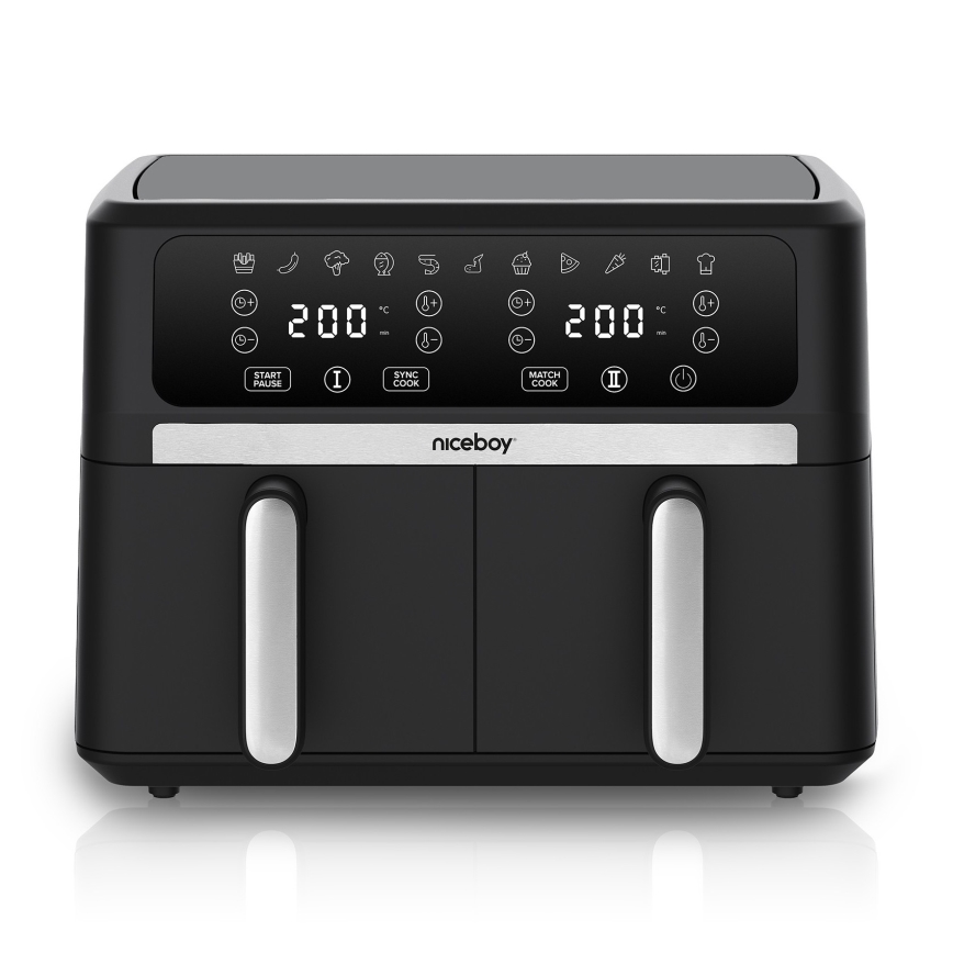 Niceboy AirFryer DUO - Freidora de aire dual 9 l 2400W/230V