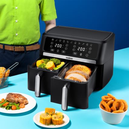Niceboy AirFryer DUO - Freidora de aire dual 9 l 2400W/230V