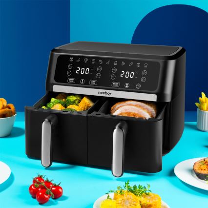 Niceboy AirFryer DUO - Freidora de aire dual 9 l 2400W/230V