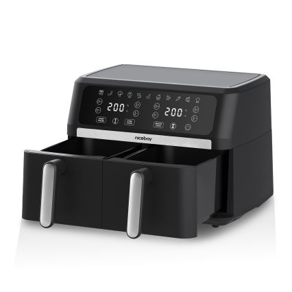 Niceboy AirFryer DUO - Freidora de aire dual 9 l 2400W/230V