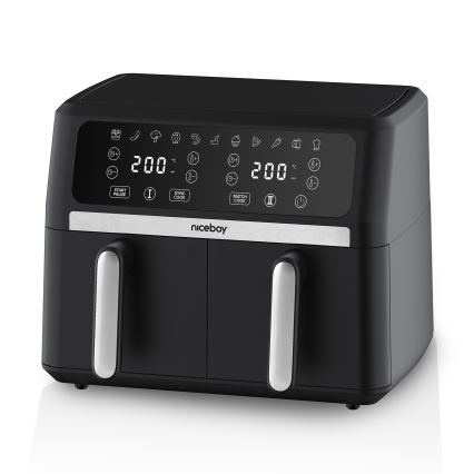 Niceboy AirFryer DUO - Freidora de aire dual 9 l 2400W/230V