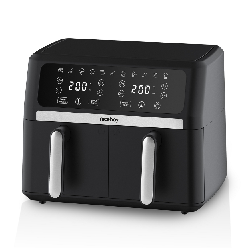 Niceboy AirFryer DUO - Freidora de aire dual 9 l 2400W/230V