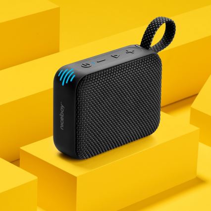 Niceboy Atom 4 - Altavoz inalámbrico LED con micrófono 6W/1000 mAh IP67 negro