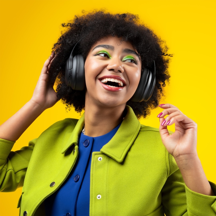 Niceboy Aura 5 ANC - Auriculares inalámbricos con micrófono y cancelación activa de ruido en negro