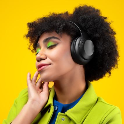 Niceboy Aura 5 ANC - Auriculares inalámbricos con micrófono y cancelación activa de ruido en negro