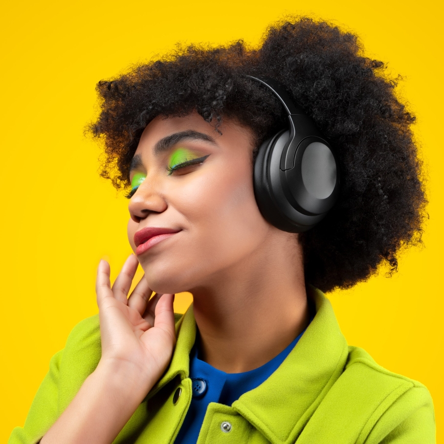 Niceboy Aura 5 ANC - Auriculares inalámbricos con micrófono y cancelación activa de ruido en negro