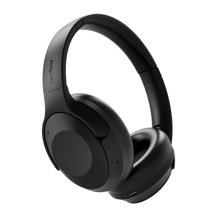 Niceboy Aura 5 ANC - Auriculares inalámbricos con micrófono y cancelación activa de ruido en negro