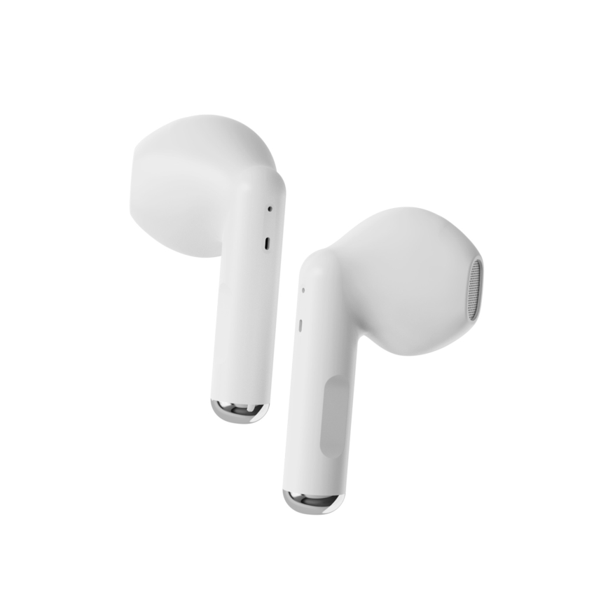 Niceboy Beans 4 - Auriculares inalámbricos 300 mAh + 2x 35 mAh IPX4 blanco