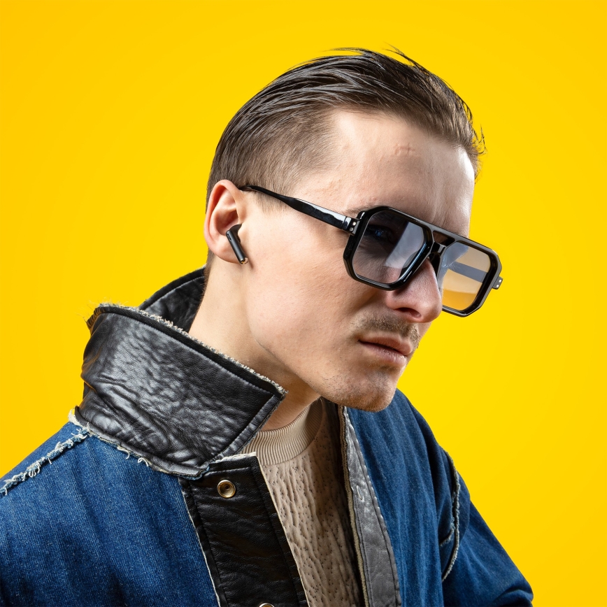 Niceboy Beans 4 - Auriculares inalámbricos 300 mAh + 2x 35 mAh IPX4 negro
