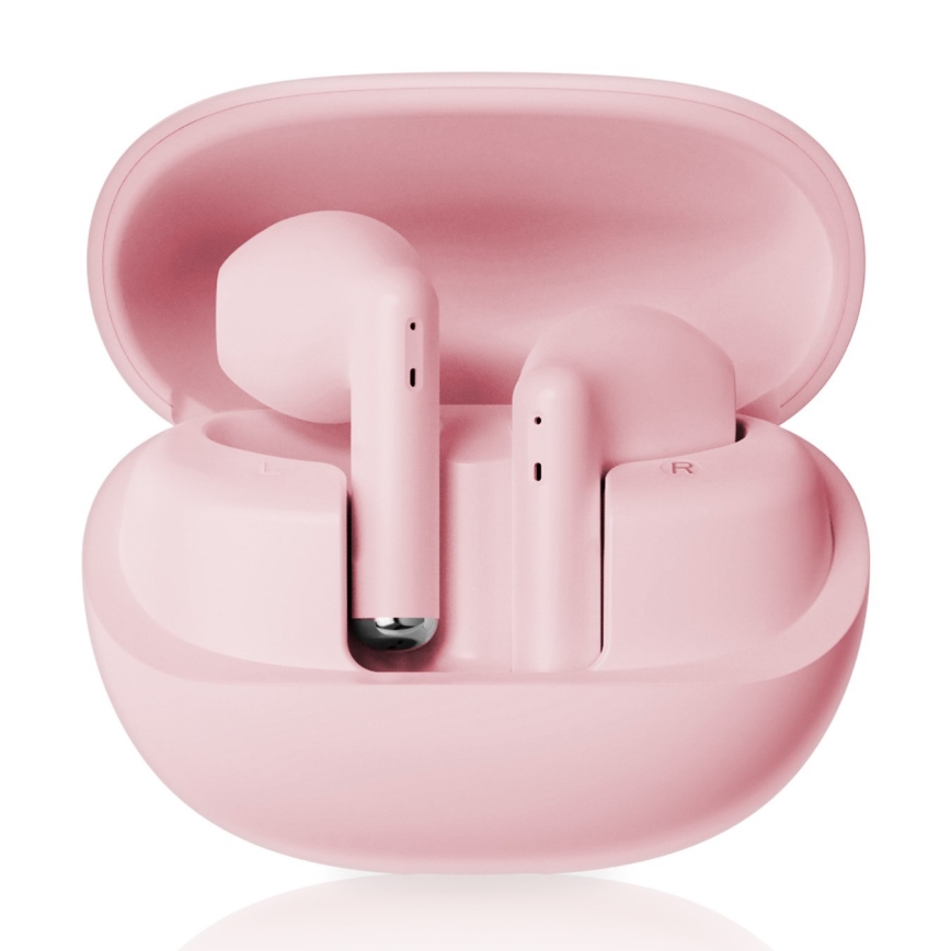 Niceboy Beans 4 - Auriculares inalámbricos 300 mAh + 2x 35 mAh IPX4 rosa