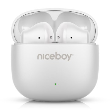 Niceboy Beans 4 POP - Auriculares inalámbricos 200 mAh + 2x 30 mAh IPX4 blanco