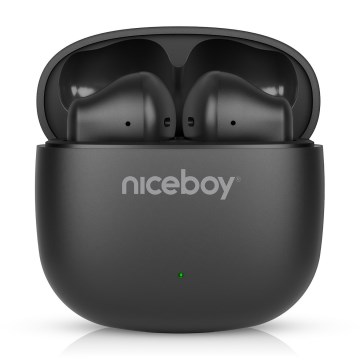 Niceboy Beans 4 POP - Auriculares inalámbricos 200 mAh + 2x 30 mAh IPX4 negro
