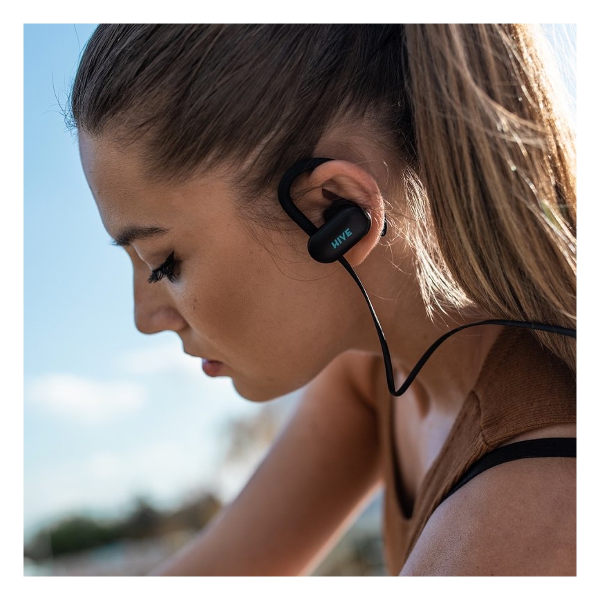 Niceboy HIVE sport 2 - Auriculares deportivos con un micrófono IPX5 negro