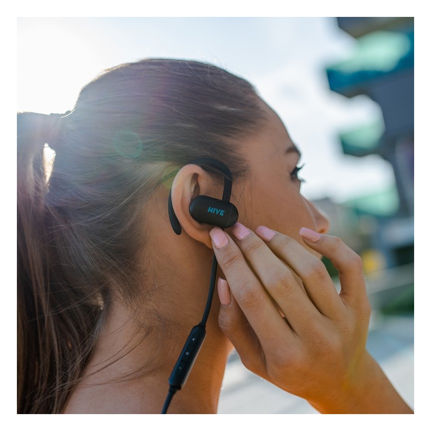 Niceboy HIVE sport 2 - Auriculares deportivos con un micrófono IPX5 negro