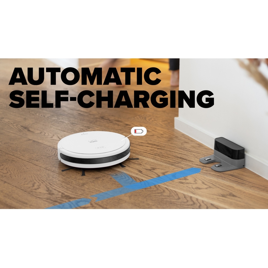Niceboy ION Charles i6 - Robot aspirador inteligente 2en1 2600 mAh Wi-Fi blanco
