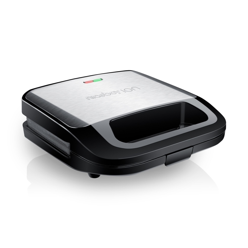 Niceboy ION Snacker S3 - Sandwichera 3en1 750W/230V acero inoxidable/negro