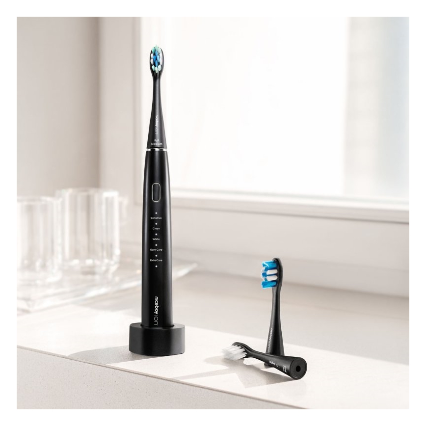 Niceboy ION Sonic - Cepillo de dientes sónico 800 mAh IPX7 negro