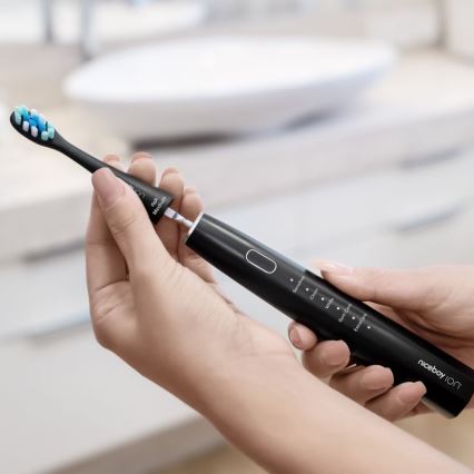 Niceboy ION Sonic - Cepillo de dientes sónico 800 mAh IPX7 negro