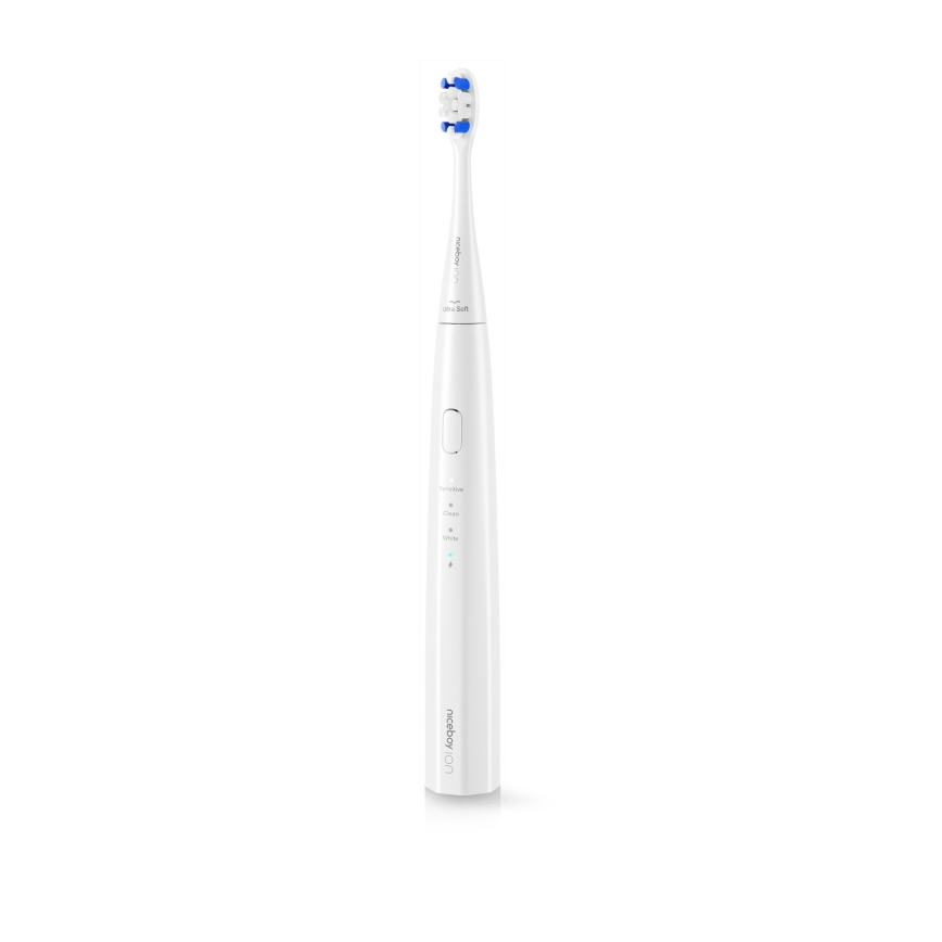 Niceboy ION Sonic Kids - Cepillo de dientes sónico infantil 500 mAh IPX7 blanco