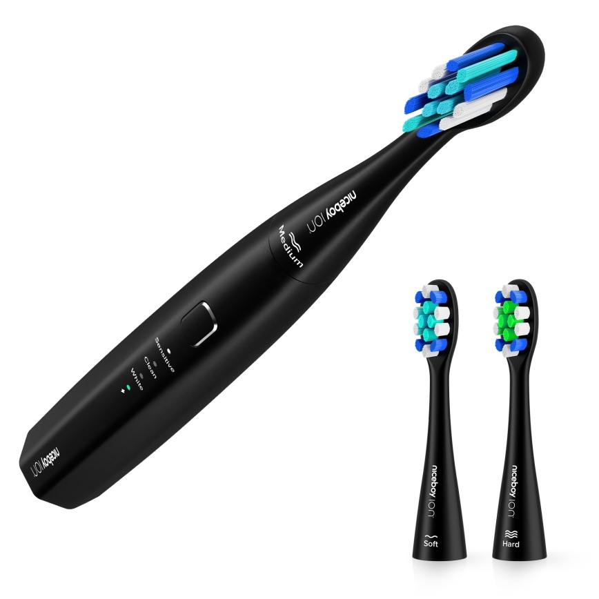 Niceboy ION Sonic Lite - Cepillo de dientes sónico 500 mAh IPX7 negro