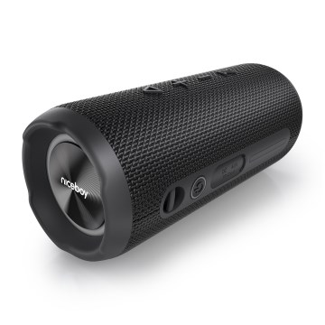 Niceboy Nexus - Altavoz inalámbrico LED con micrófono 26W/4000 mAh IPX6 negro