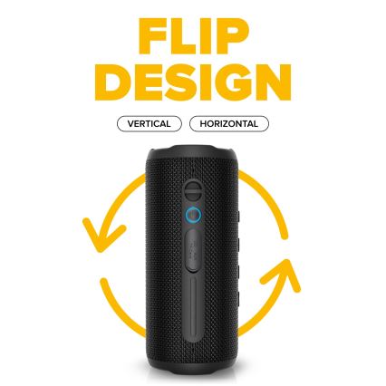 Niceboy Nexus - Altavoz inalámbrico LED con micrófono 26W/4000 mAh IPX6 negro