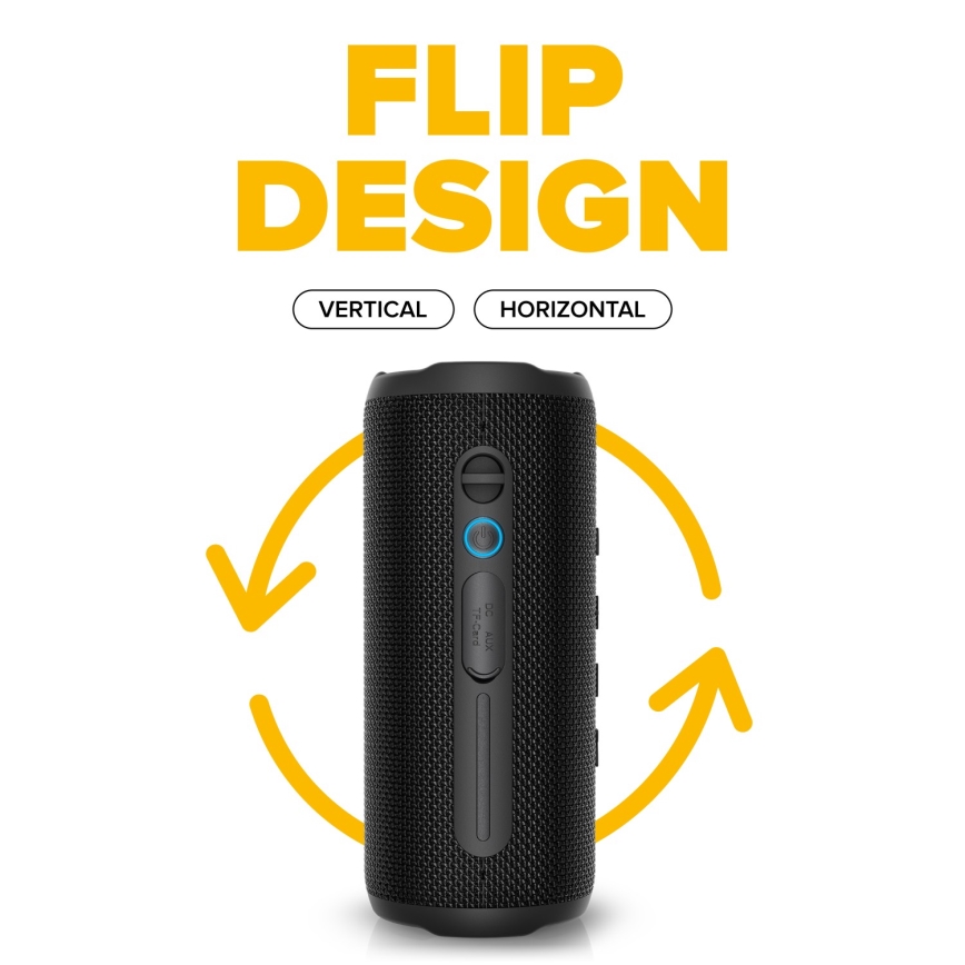 Niceboy Nexus - Altavoz inalámbrico LED con micrófono 26W/4000 mAh IPX6 negro