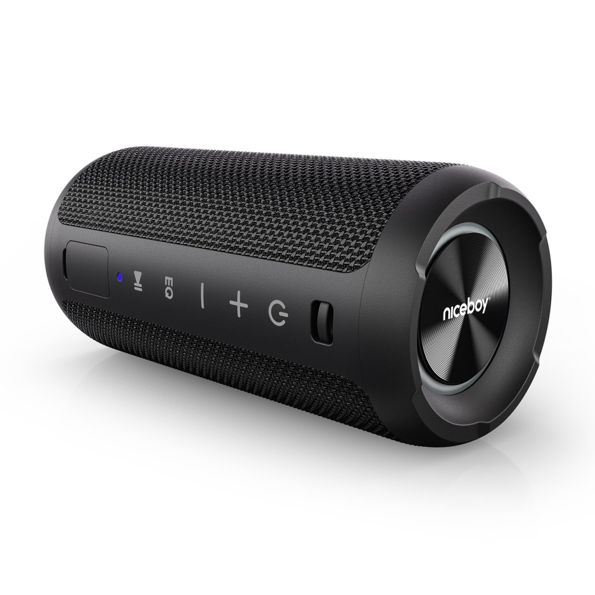 Niceboy Orion - Altavoz inalámbrico LED con micrófono 24W/2200 mAh IPX7 negro