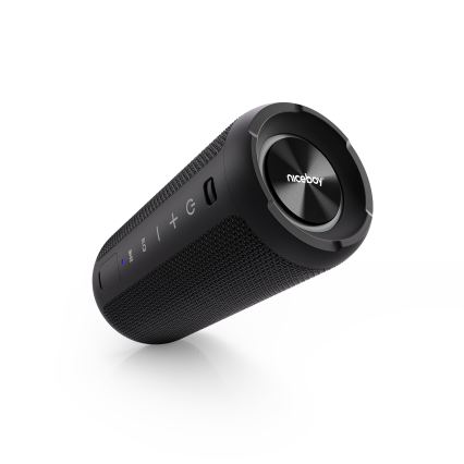 Niceboy Orion - Altavoz inalámbrico LED con micrófono 24W/2200 mAh IPX7 negro