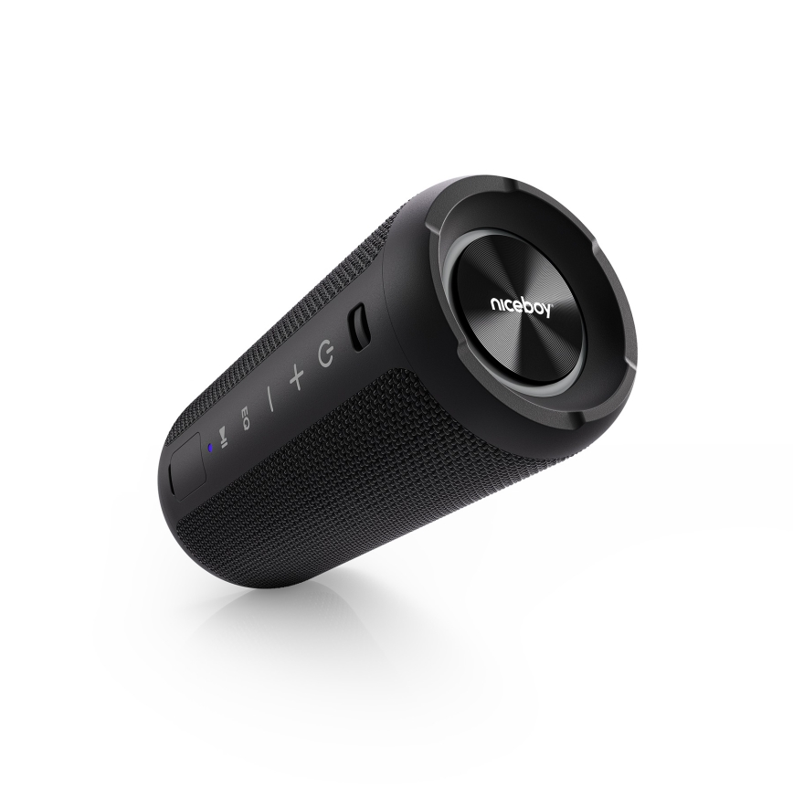 Niceboy Orion - Altavoz inalámbrico LED con micrófono 24W/2200 mAh IPX7 negro