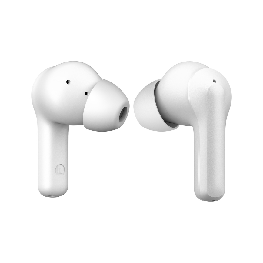 Niceboy Pins 4 - Auriculares inalámbricos con ANC 400 mAh + 2x 50 mAh IPX4 blanco
