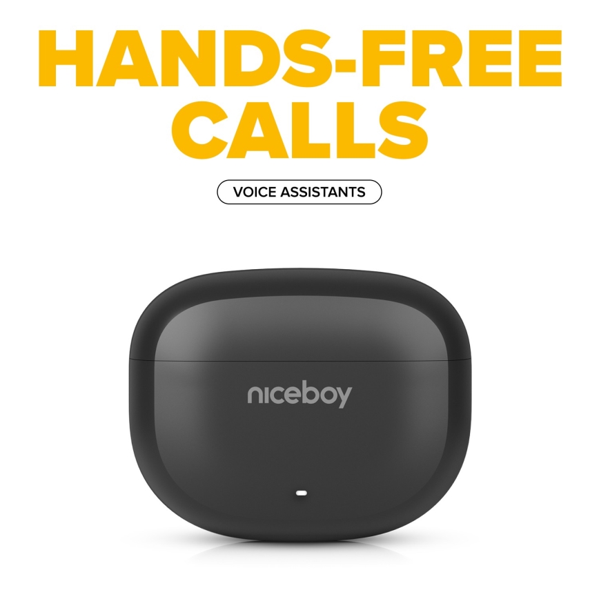 Niceboy Pins 4 - Auriculares inalámbricos con ANC 400 mAh + 2x 50 mAh IPX4 negro