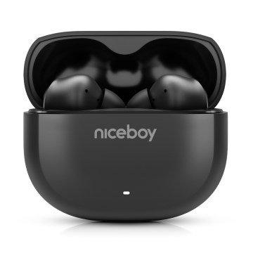 Niceboy Pins 4 - Auriculares inalámbricos con ANC 400 mAh + 2x 50 mAh IPX4 negro